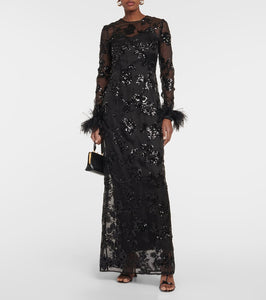 Erdem Malvina embellished silk gown