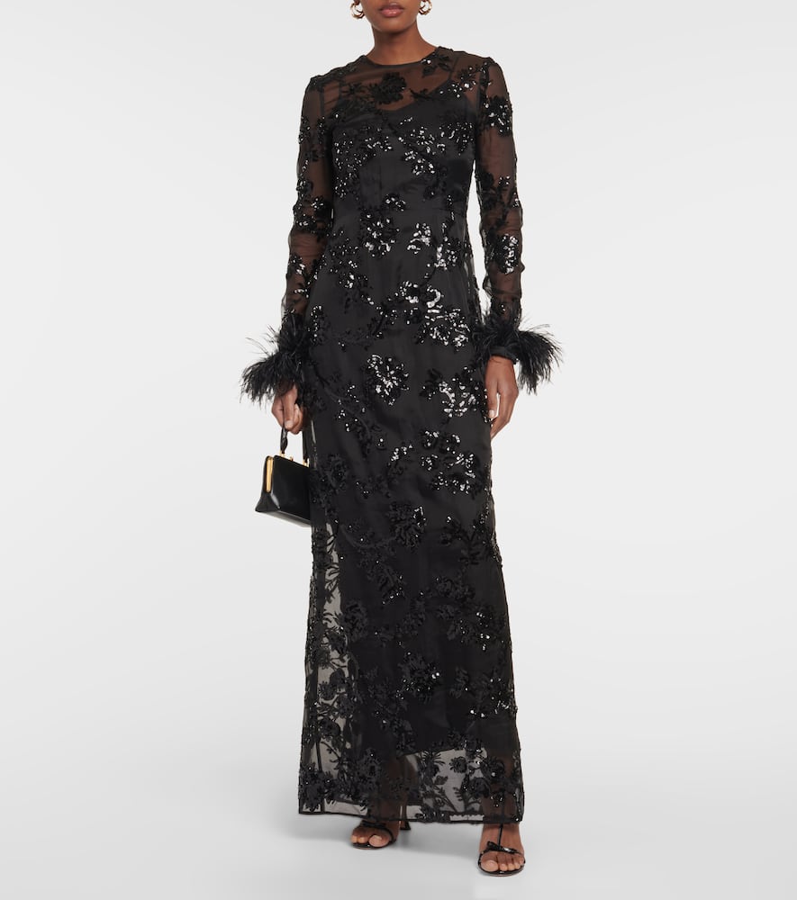 Erdem Malvina embellished silk gown
