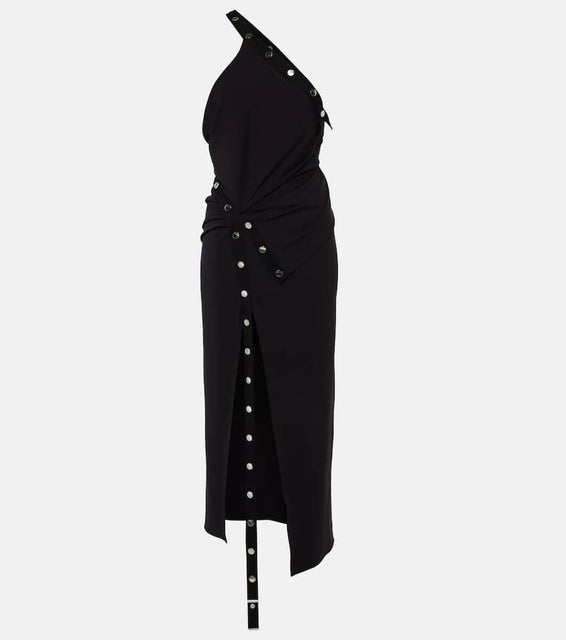 The Attico Embellished jersey midi dress