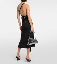 The Attico Embellished jersey midi dress
