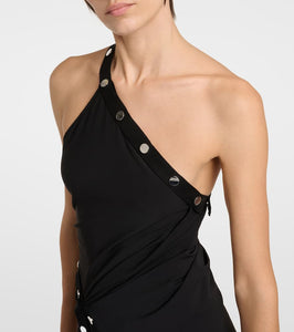 The Attico Embellished jersey midi dress