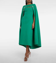 Safiyaa Rowan Manorel embellished caped midi dress
