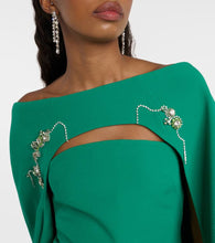 Safiyaa Rowan Manorel embellished caped midi dress