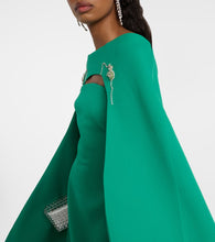 Safiyaa Rowan Manorel embellished caped midi dress