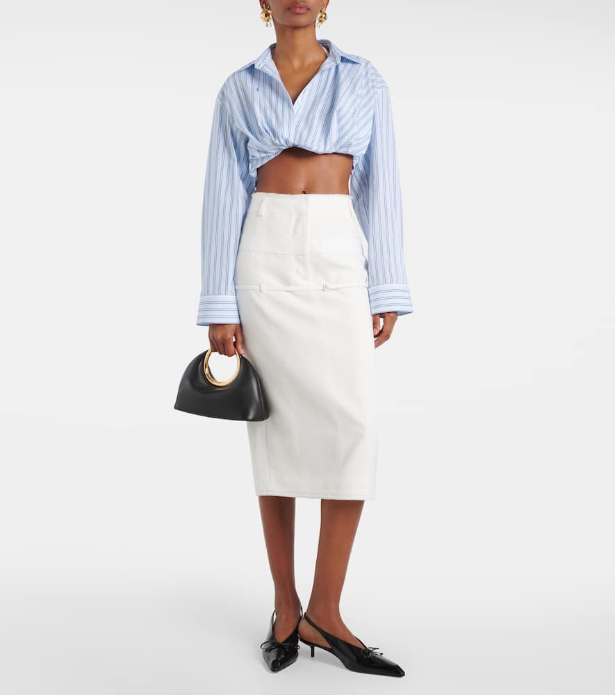 Jacquemus Le Petit Calino Mini leather tote bag