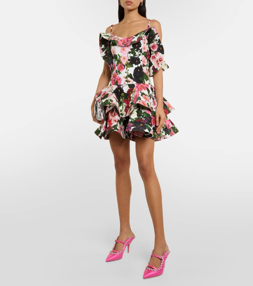 Malone Souliers Gala embellished satin mules