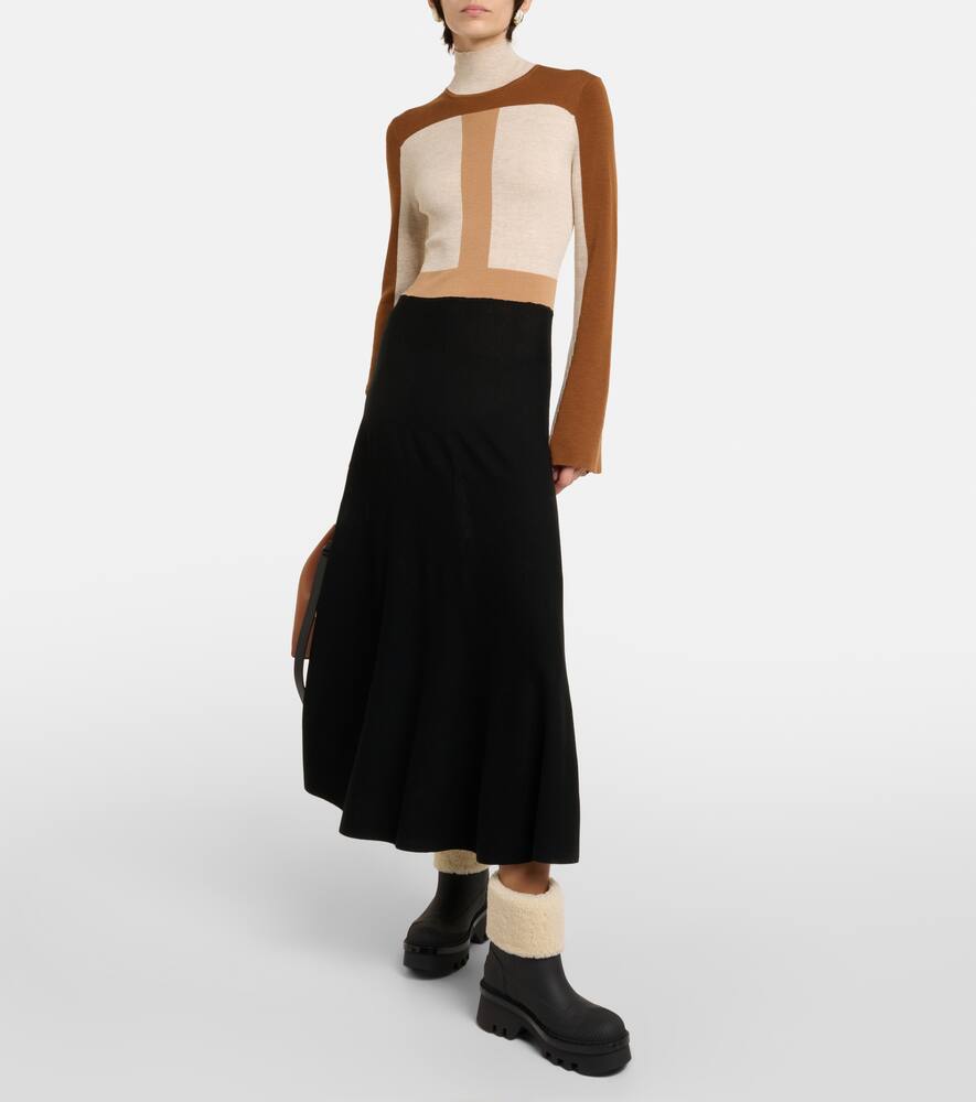 Chloe Raina shearling-trimmed ankle boots
