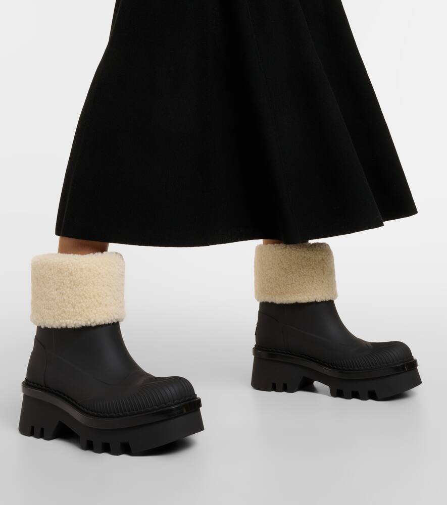 Chloe Raina shearling-trimmed ankle boots