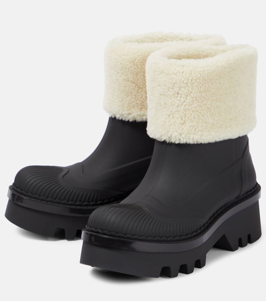 Chloe Raina shearling-trimmed ankle boots