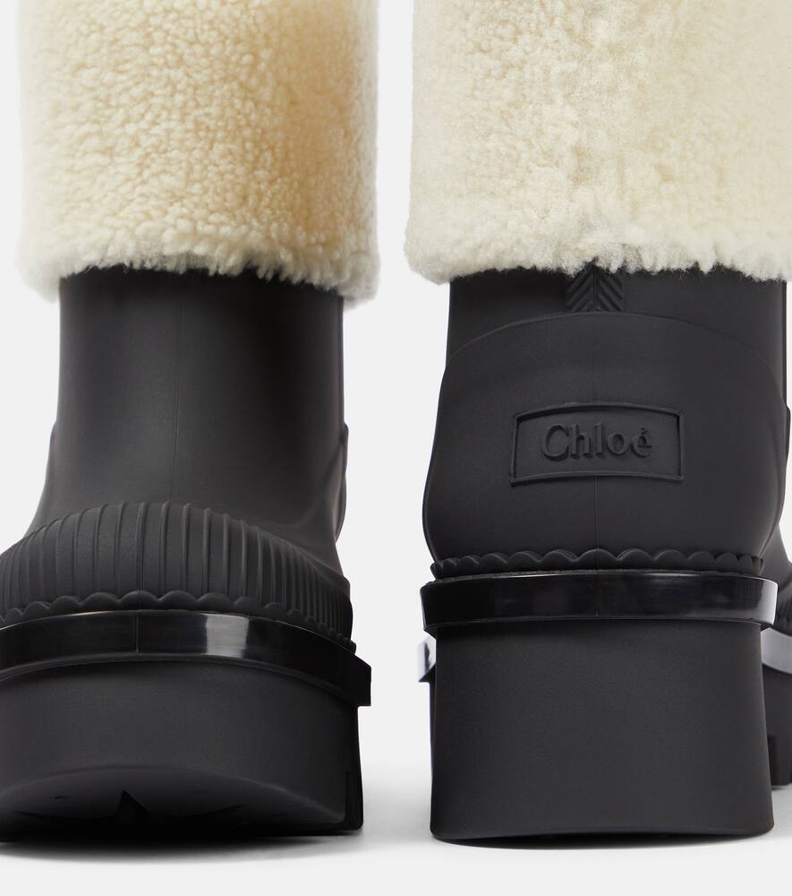 Chloe Raina shearling-trimmed ankle boots