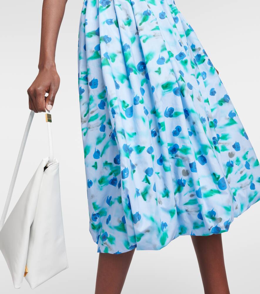 Marni Floral cotton poplin midi dress
