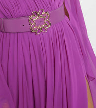 Elie Saab Pleated silk chiffon gown