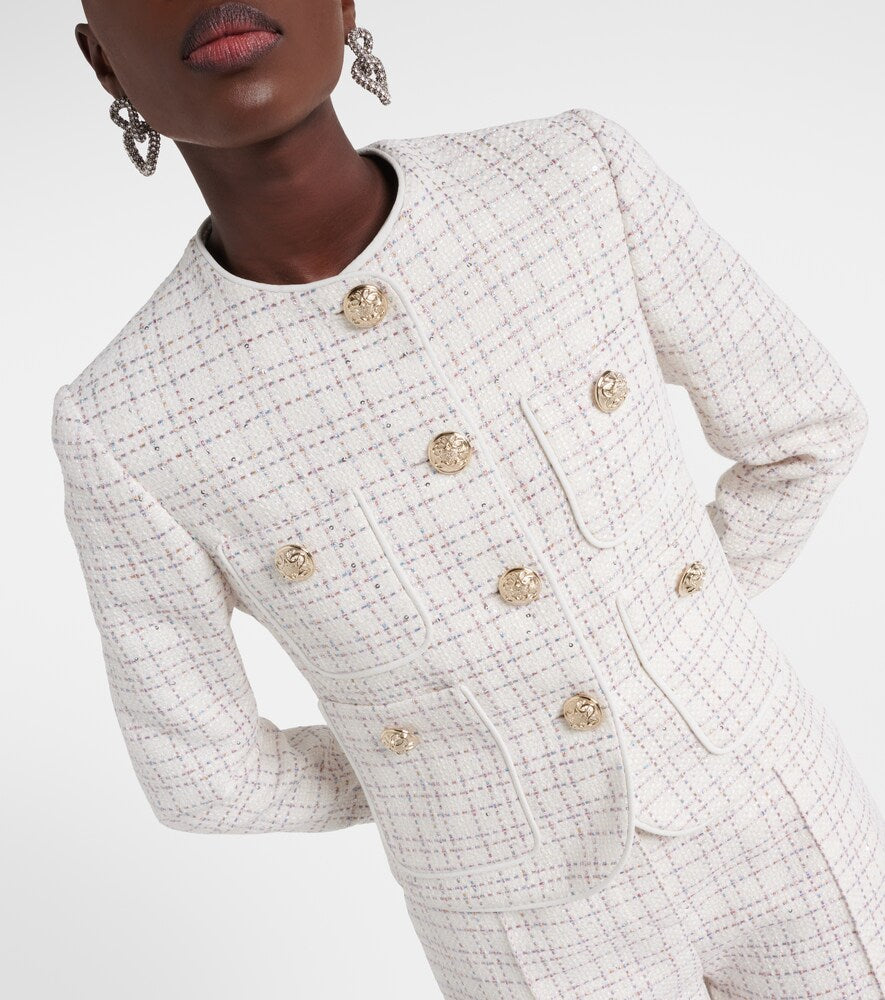 Elie Saab Embellished tweed jacket