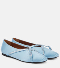 D'Accori Cara embellished satin ballet flats - D'Accori Cara 带缀饰缎布芭蕾平底鞋