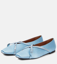 D'Accori Cara embellished satin ballet flats