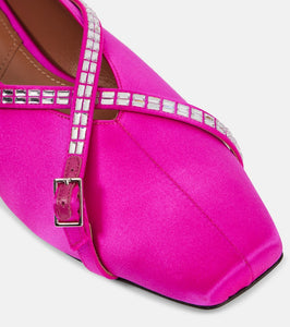 D'Accori Cara satin ballet flats