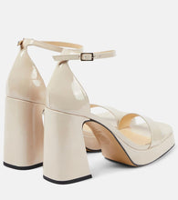 Souliers Martinez Margaux patent leather platform sandals