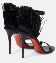 Christian Louboutin Loubigirl Raffia 100 leather sandal