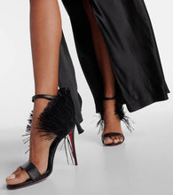 Christian Louboutin Loubigirl Raffia 100 leather sandal