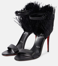 Christian Louboutin Loubigirl Raffia 100 leather sandal