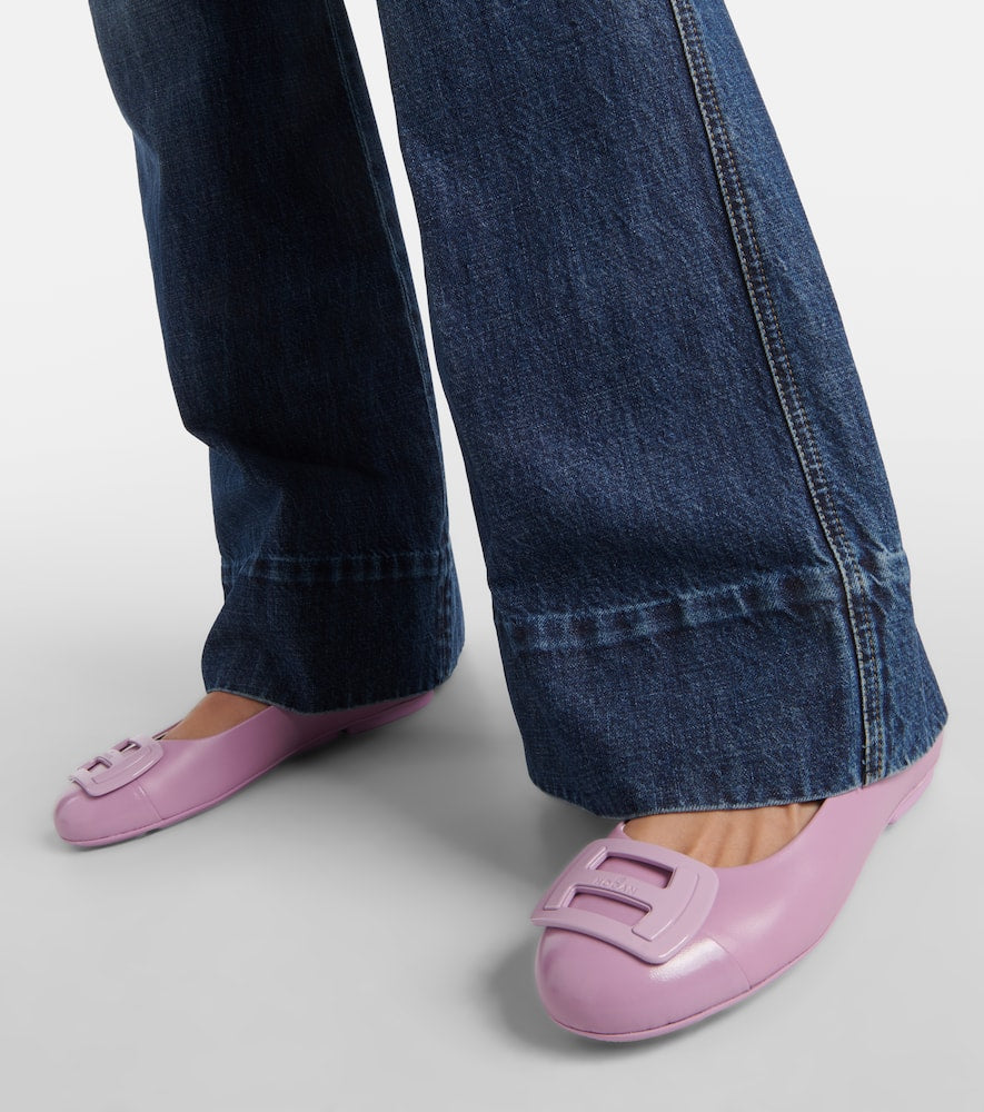 Hogan H661 leather ballet flats