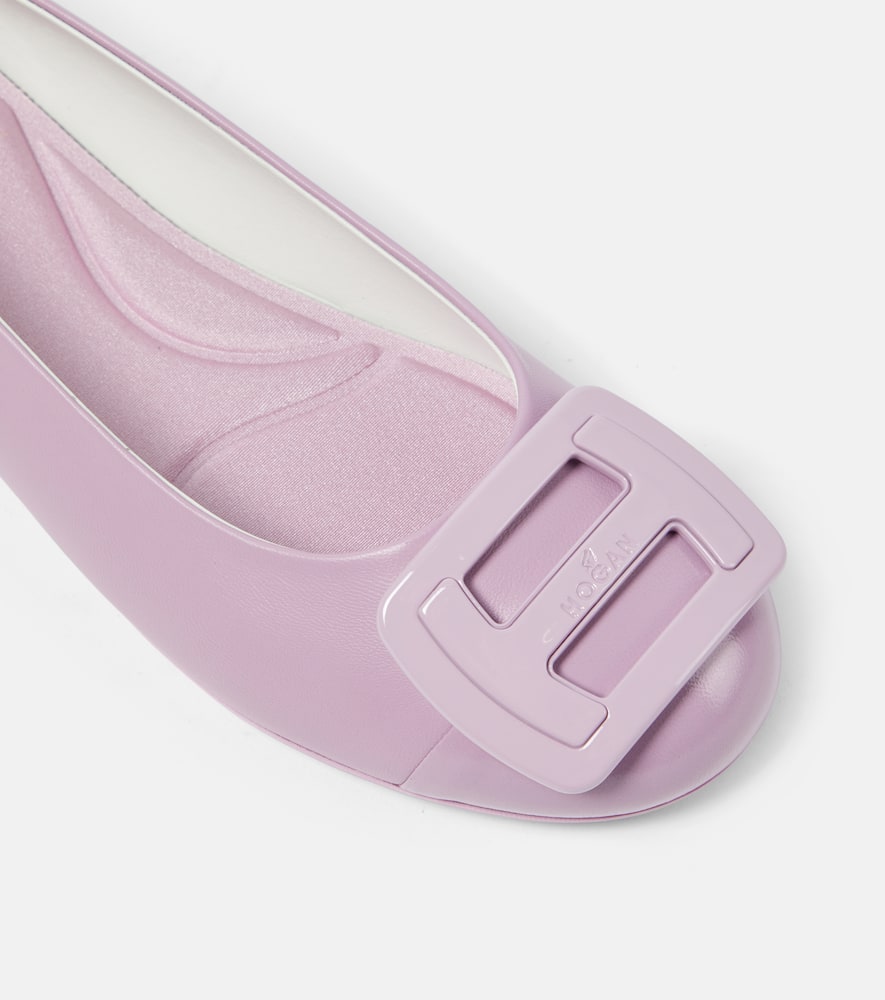 Hogan H661 leather ballet flats