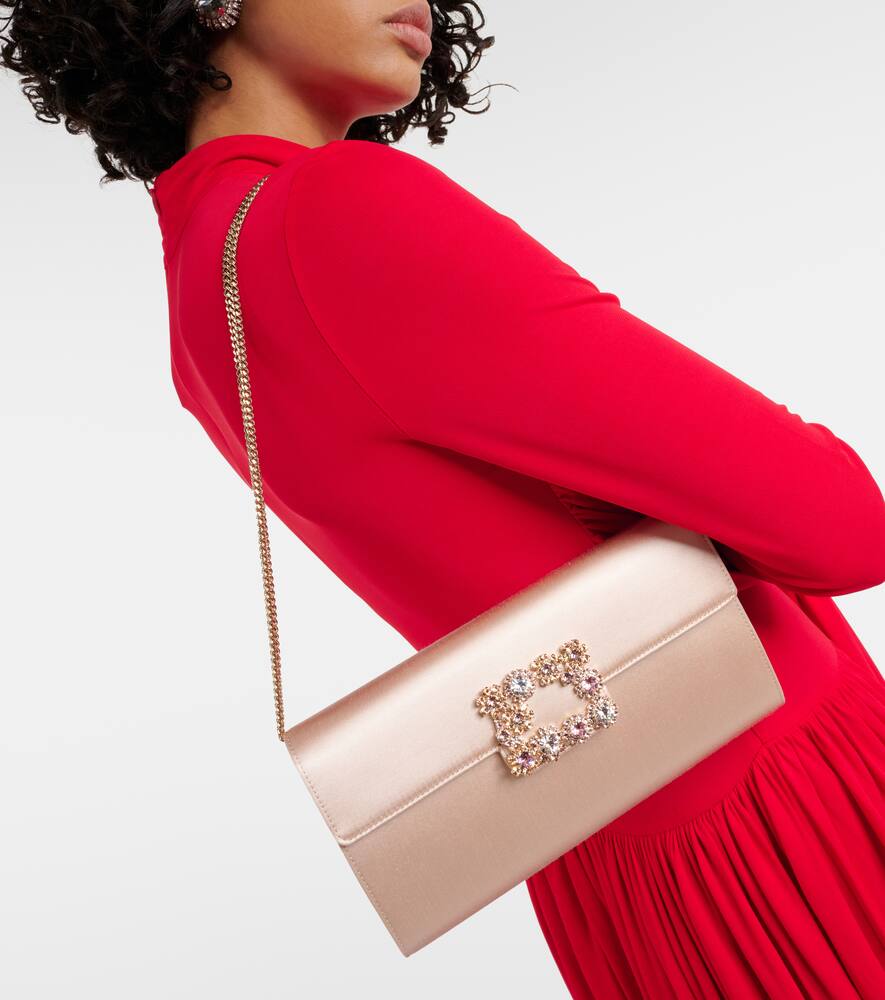 Roger Vivier Embellished satin shoulder bag