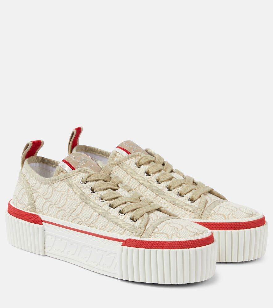 Christian Louboutin Super Pedro CL platform sneakers in Beige - Low-Top Sneakers
