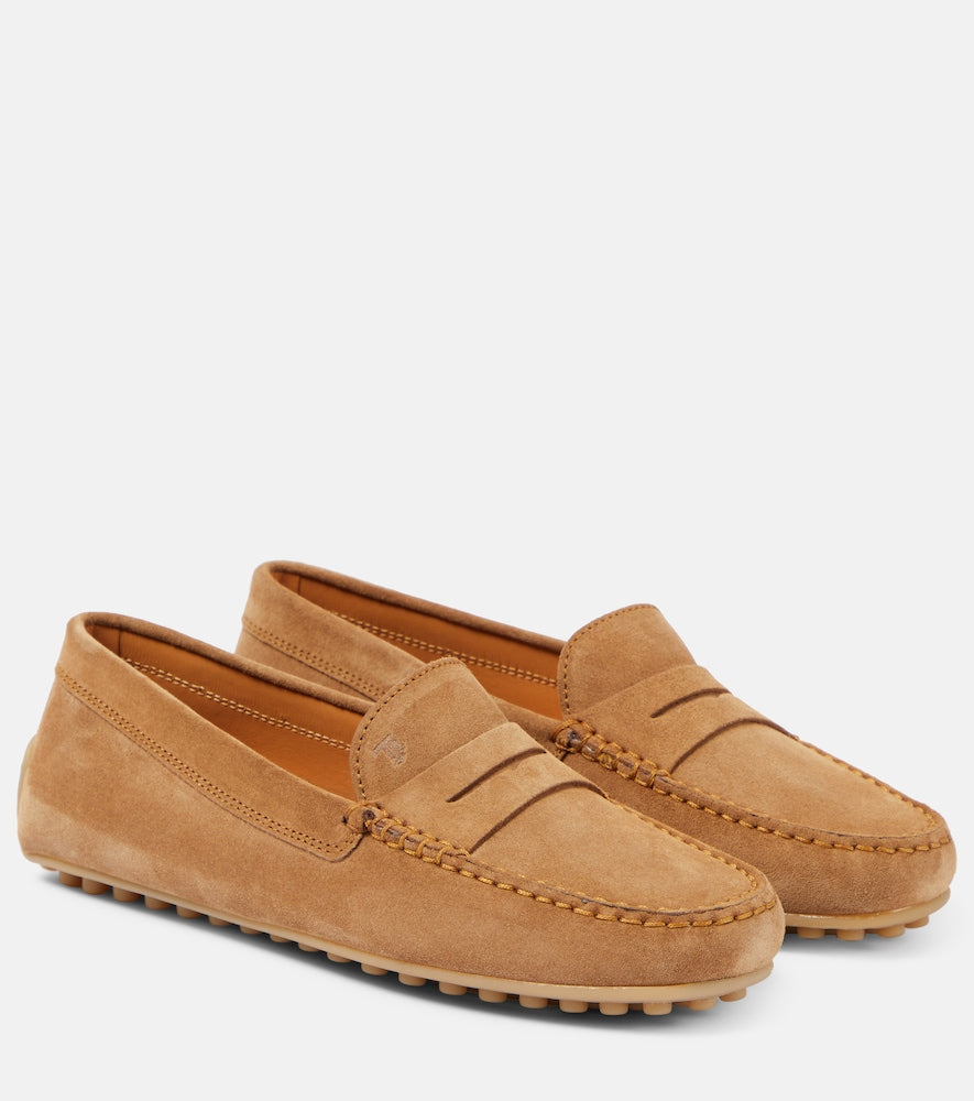 Tod's City Gommino suede loafers - Tod's City Gommino 绒面革乐福鞋