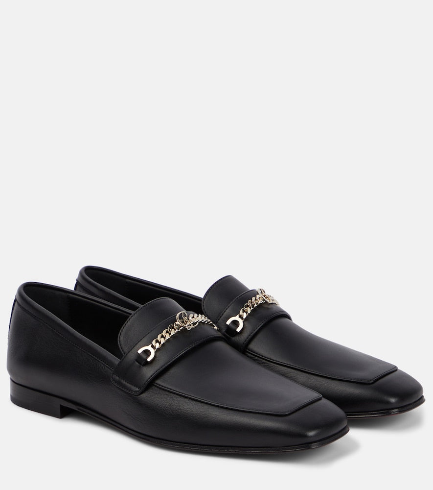 Christian Louboutin MJ Moc leather loafers - Black Loafers