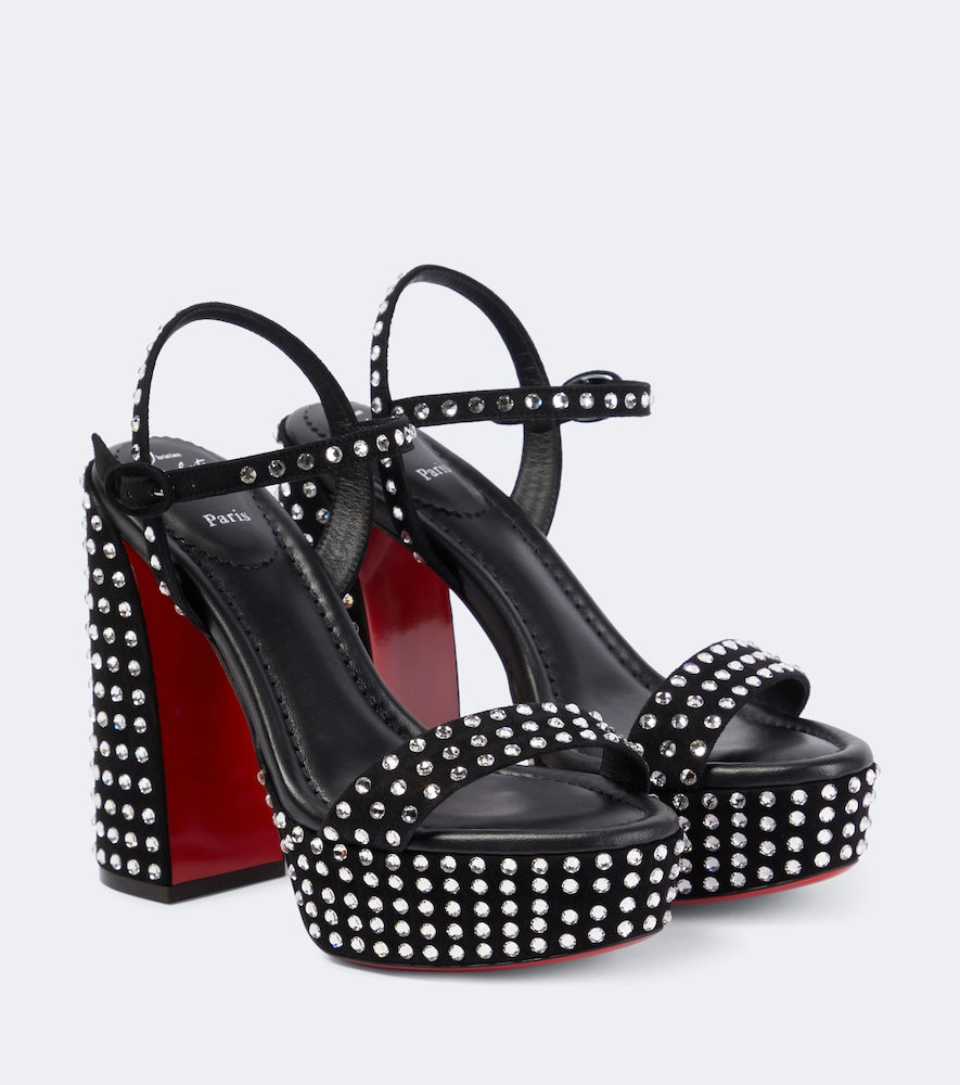Black Christian Louboutin Movida Jane Strass Boum platform sandals - High-Heel Sandals