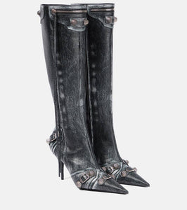 Balenciaga Cagole 90 leather knee-high boots