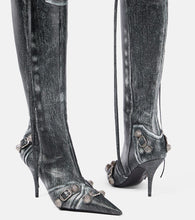Balenciaga Cagole 90 leather knee-high boots