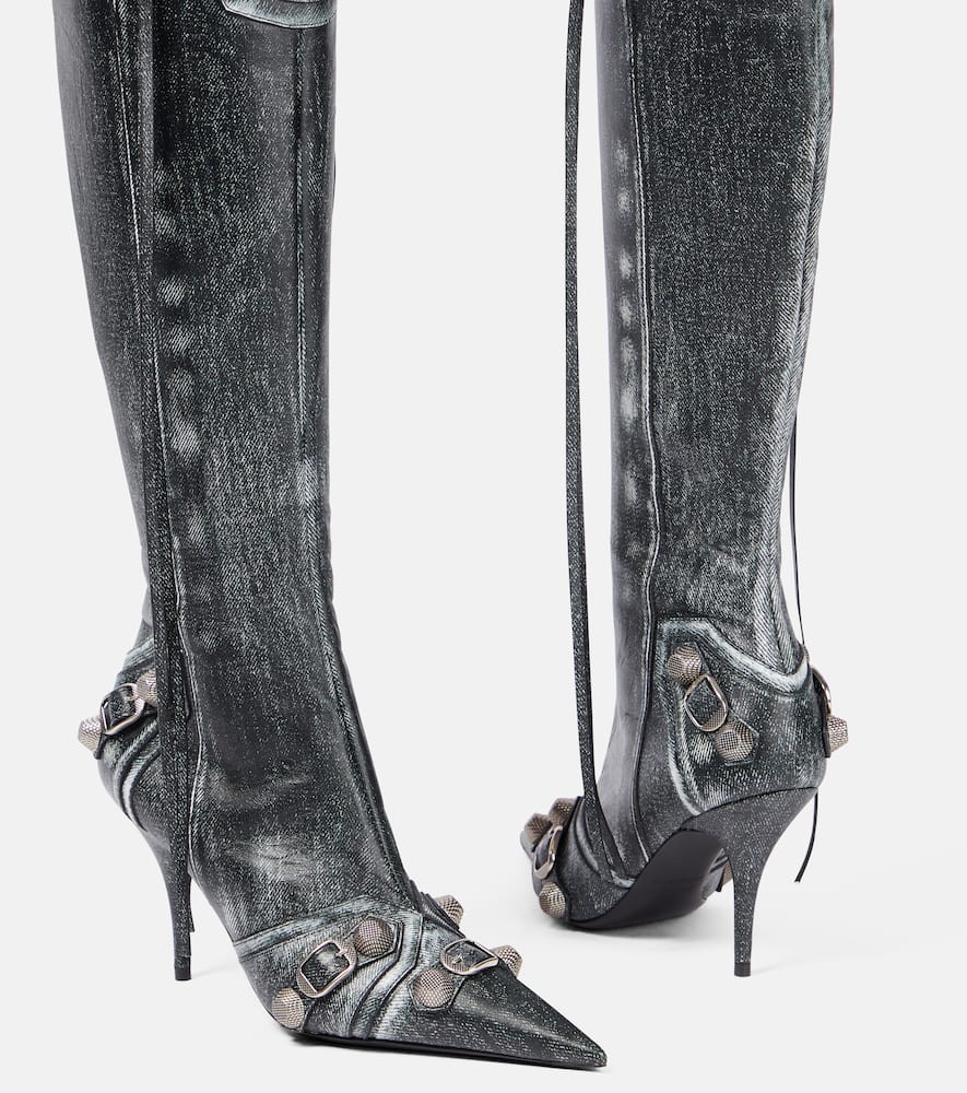 Balenciaga Cagole 90 leather knee-high boots