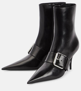 Balenciaga Knife 80 leather ankle boots