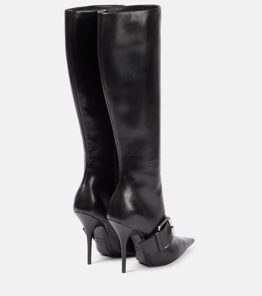 Balenciaga Knife 110 leather knee-high boots