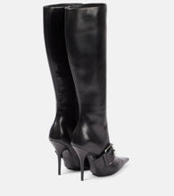 Balenciaga Knife 110 leather knee-high boots