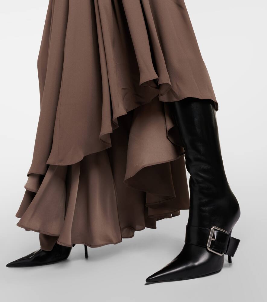 Balenciaga Knife 110 leather knee-high boots