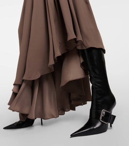 Balenciaga Knife 110 leather knee-high boots