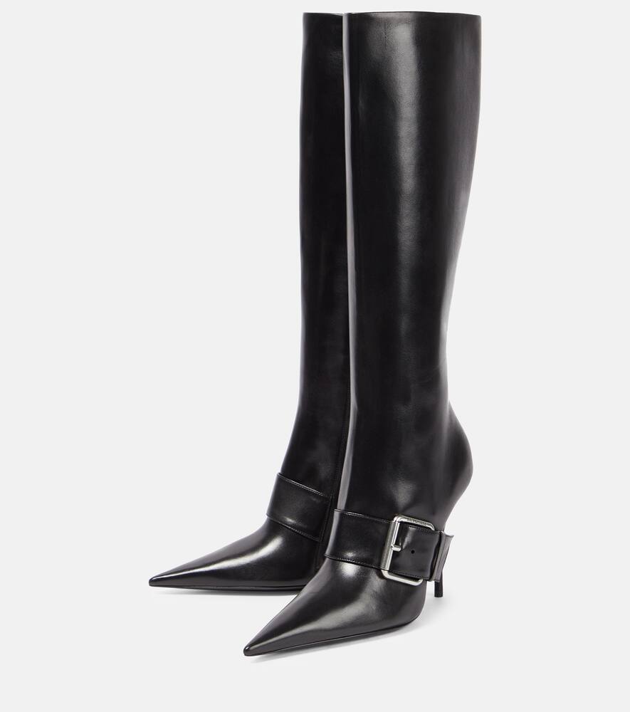 Balenciaga Knife 110 leather knee-high boots