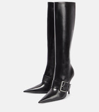 Balenciaga Knife 110 leather knee-high boots