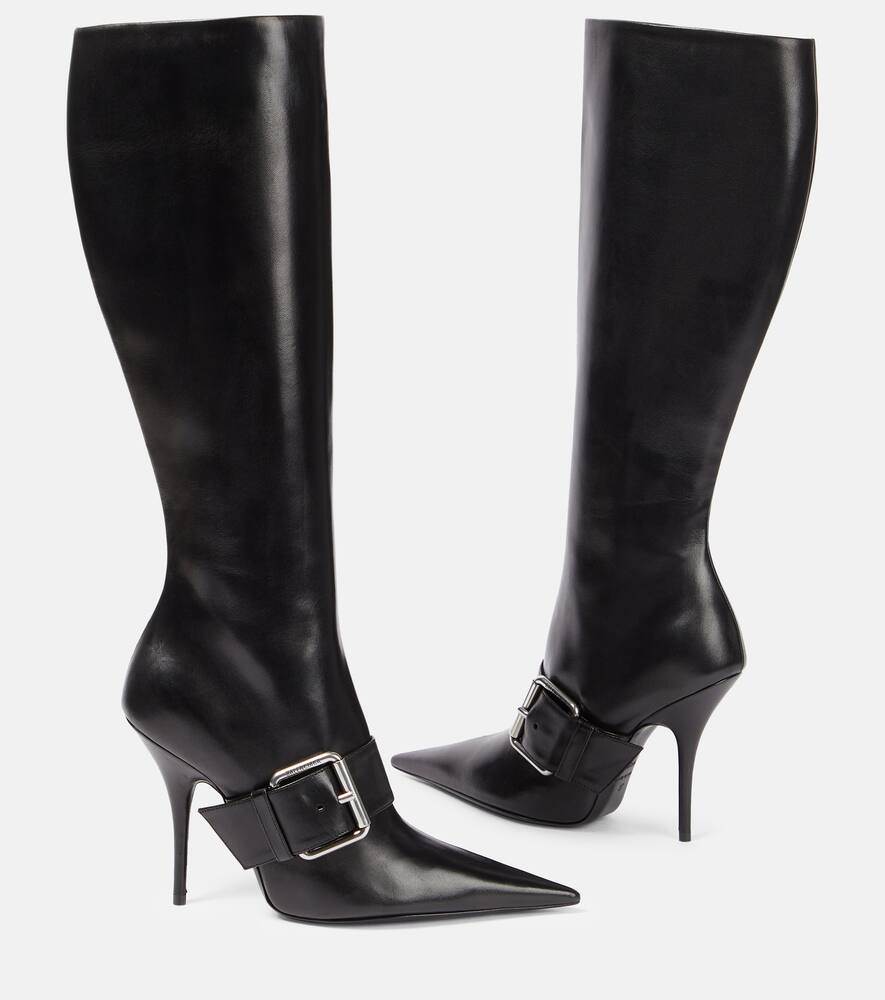 Balenciaga Knife 110 leather knee-high boots