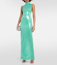 David Koma Halterneck sequined gown