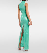 David Koma Halterneck sequined gown