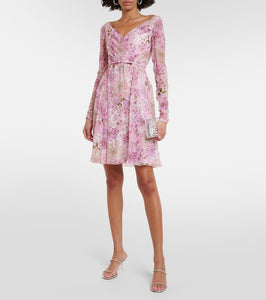 Giambattista Valli Printed silk georgette minidress