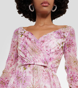 Giambattista Valli Printed silk georgette minidress