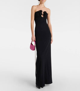 Magda Butrym Floral-appliqué gown