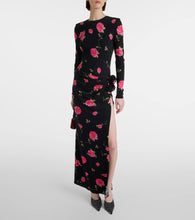 Magda Butrym Floral-appliqué gathered maxi dress