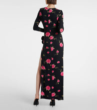 Magda Butrym Floral-appliqué gathered maxi dress