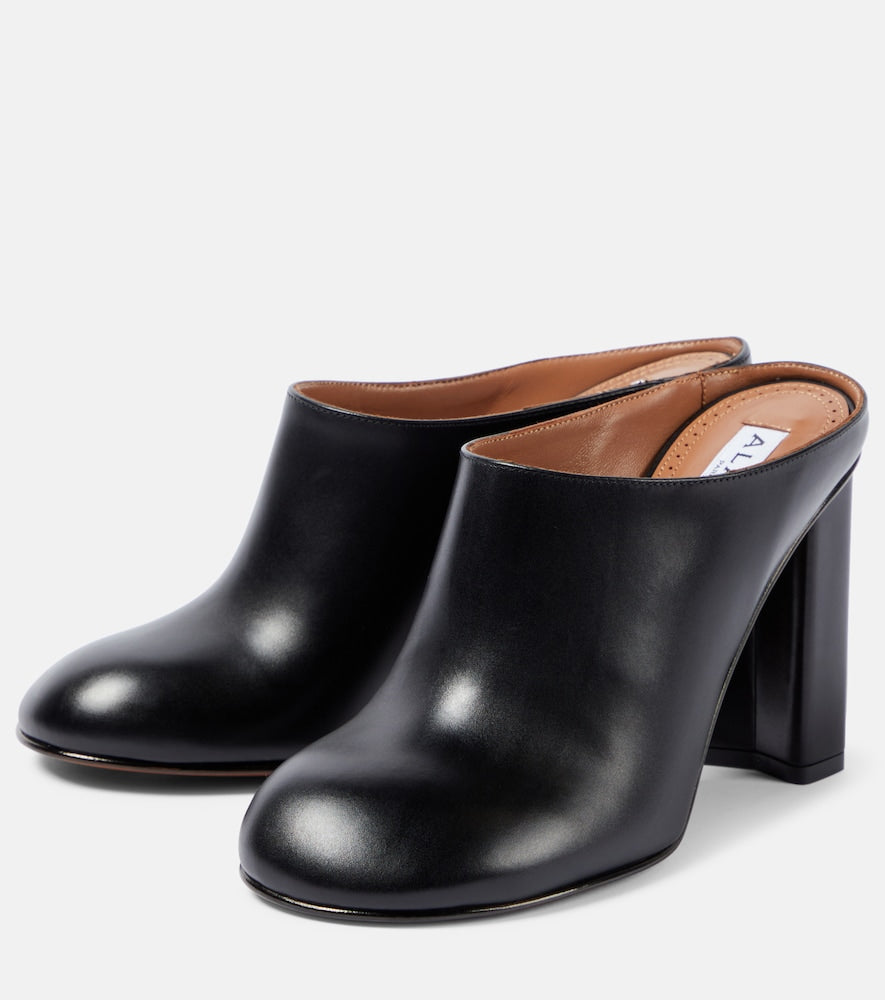 Alaia Babylone leather mules